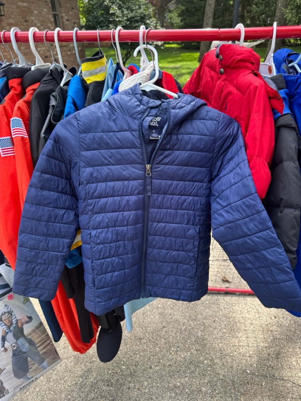 Lands' End Boys' Navy Lightweight Packable Puffer Jacket